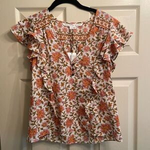 Veronica Beard NWT size 2 gorgeous floral blouse.